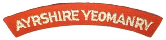 Ayrshire Yeomanry cloth title