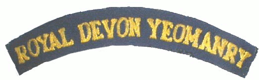 Royal Devon Yeomanry cloth title field regiments