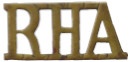RHA brass title Royal Horse Artillery