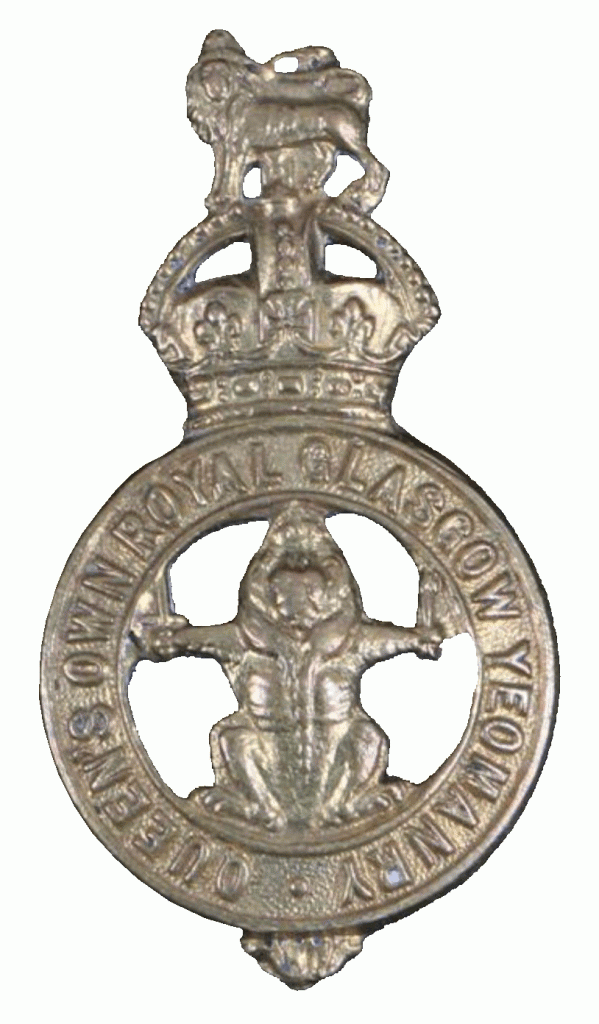 Glasgow Yeomanry collar badge anti-tank regiments