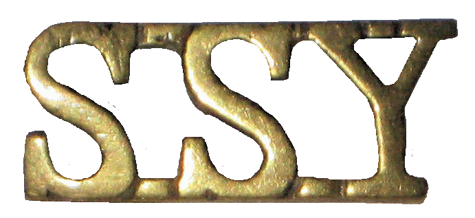 SSY brass title